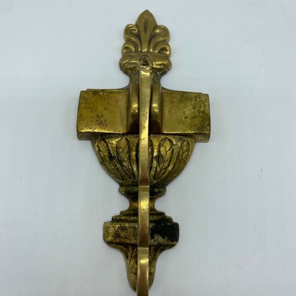 Brass Vintage Door Knocker Welcome Front Door Regency Gold Heavy Timeless - Picture 2 of 9